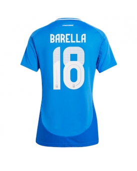 Italia Nicolo Barella #18 Maglia Gara Casa Repliche Europei 2024 Donna